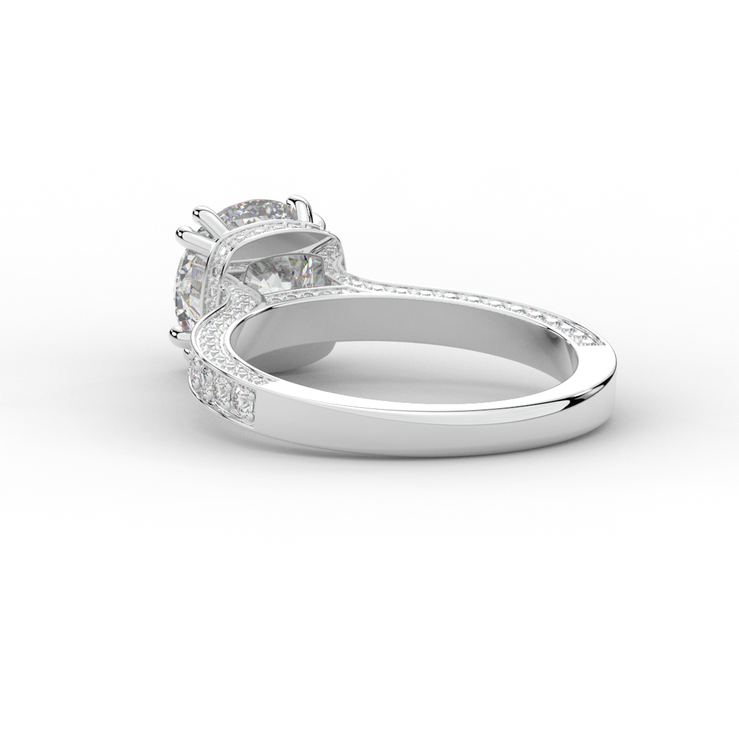 2.60CT.TW ROUND LAB DIAMOND SOLITAIRE ENGAGEMENT RING