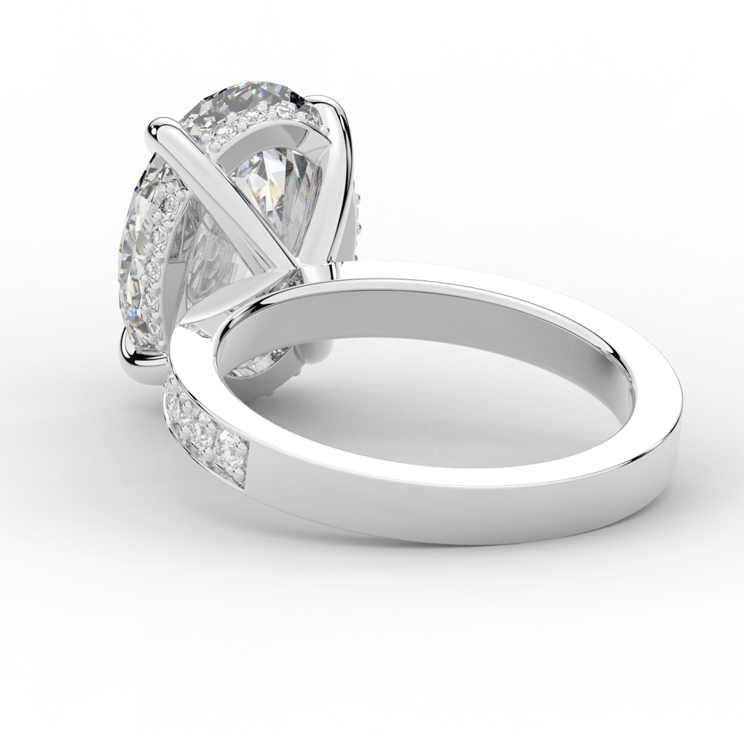 4.30CT.TW OVAL LAB DIAMOND BAND ENGAGEMENT RING