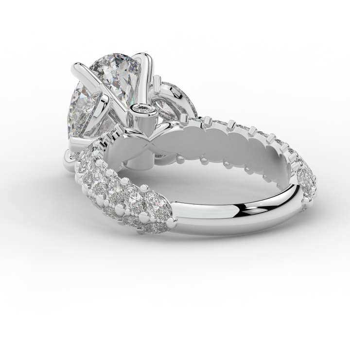 5.25CT.TW OVAL LAB DIAMOND HALO ENGAGEMENT RING