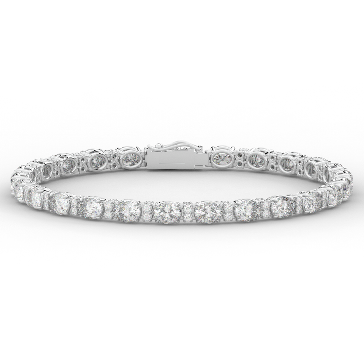 9.25CT.TW OVAL AND ROUND LAB DIAMOND TENNIS BRACELET - Nazarelle