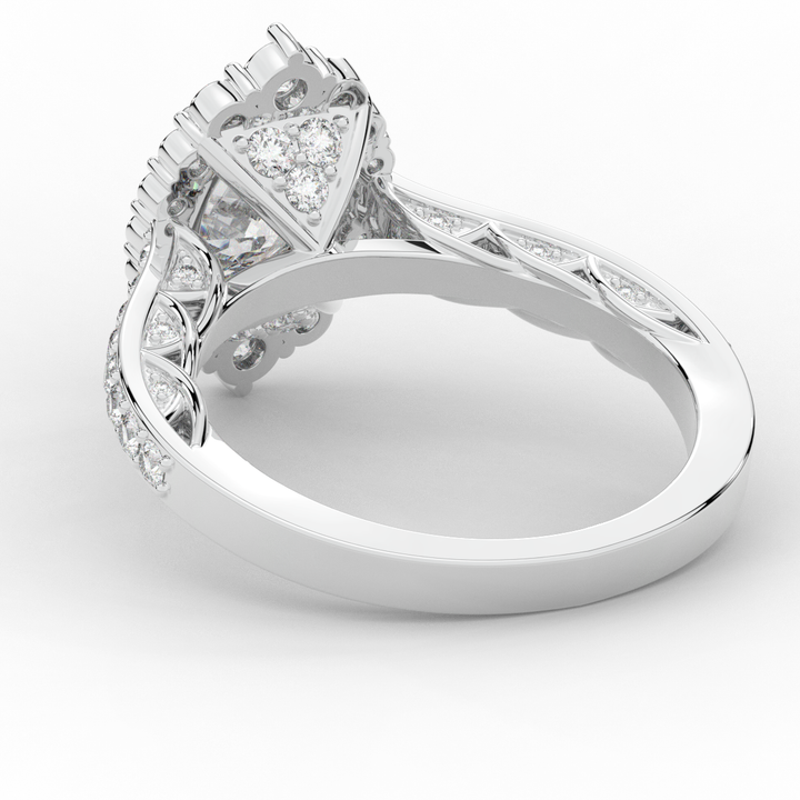 1.75CT.TW OVAL LAB DIAMOND HALO ENGAGEMENT RING