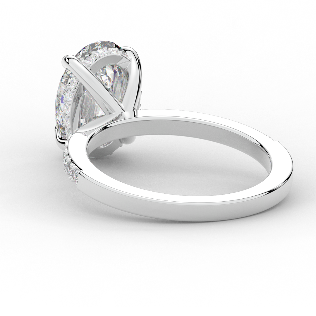 2.70CT.TW OVAL LAB DIAMOND SOLITAIRE ENGAGEMENT RING