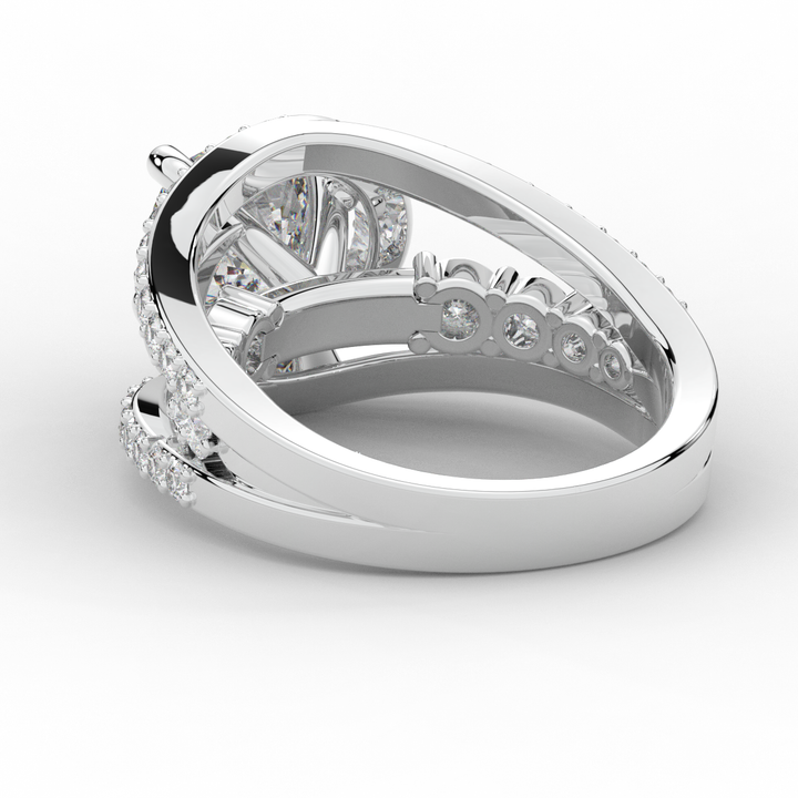 3.30CT.TW CUSHION LAB DIAMOND ENGAGEMENT RING