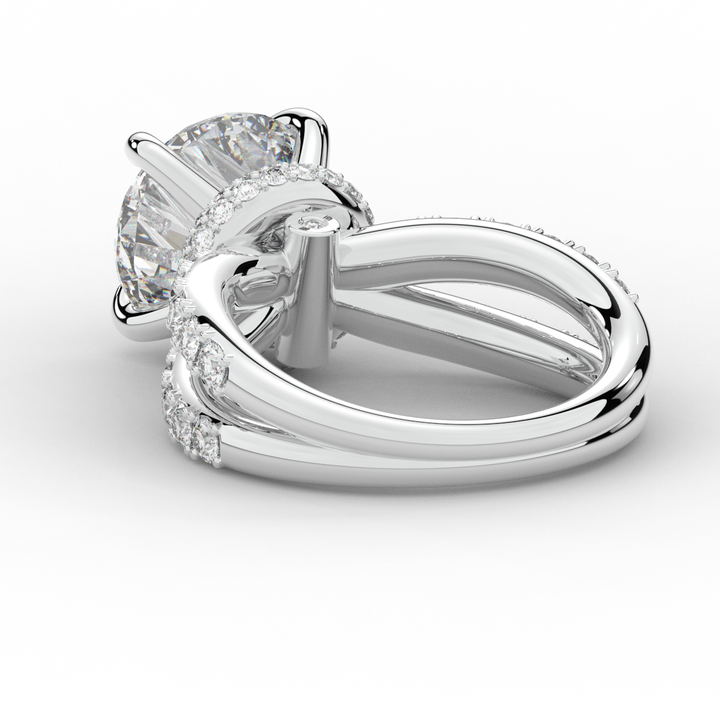 6.25CT.TW ROUND LAB DIAMOND ENGAGEMENT RING