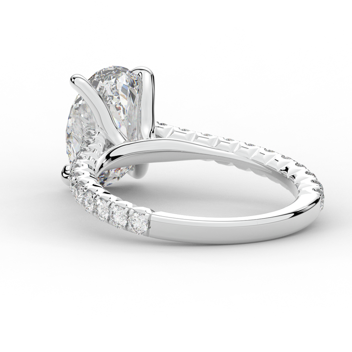 2.40CT.TW OVAL LAB DIAMOND ENGAGEMENT RING