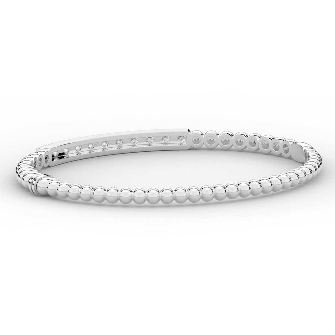 1.10CT.TW ROUND LAB DIAMOND BANGLE