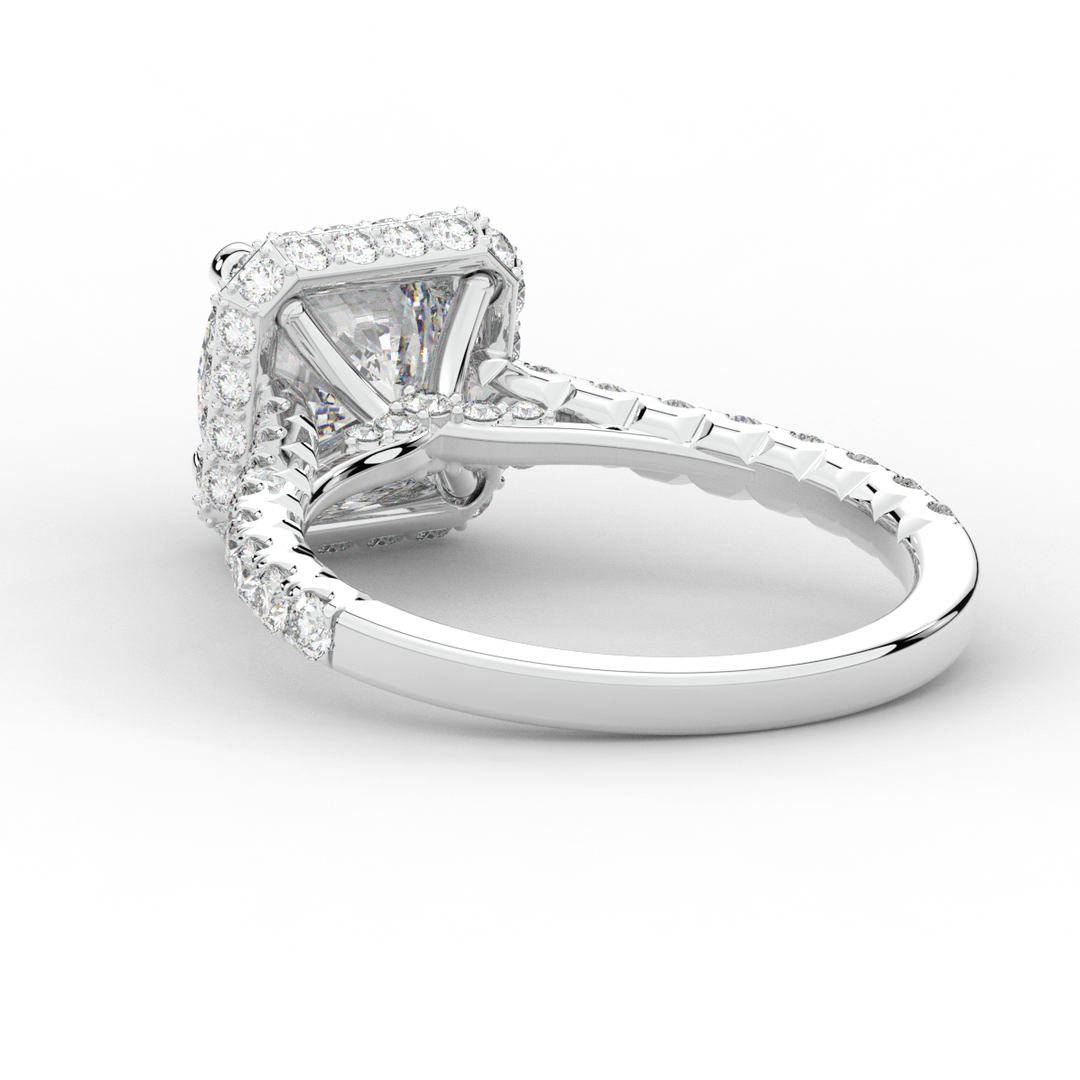 2.75CT.TW CUSHION LAB DIAMOND HALO ENGAGEMENT RING