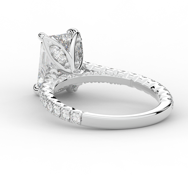 2.70CT.TW EMERALD CUT LAB DIAMOND SOLITAIRE ENGAGEMENT RING