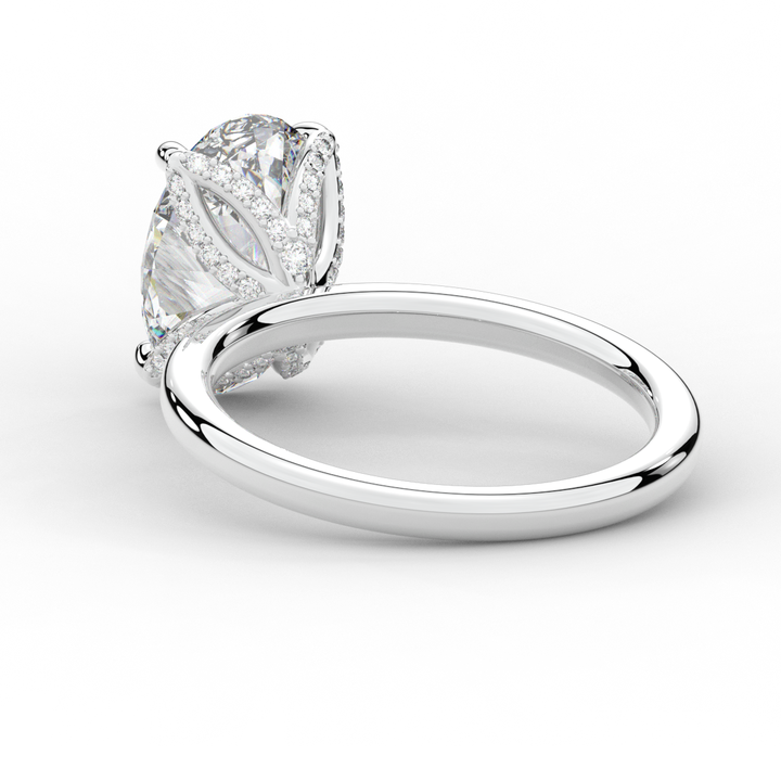 3.10CT.TW OVAL LAB DIAMOND ENGAGEMENT RING