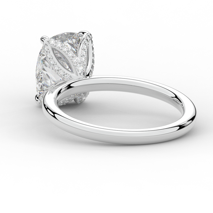 3.10CT.TW CUSHION LAB DIAMOND ENGAGEMENT RING