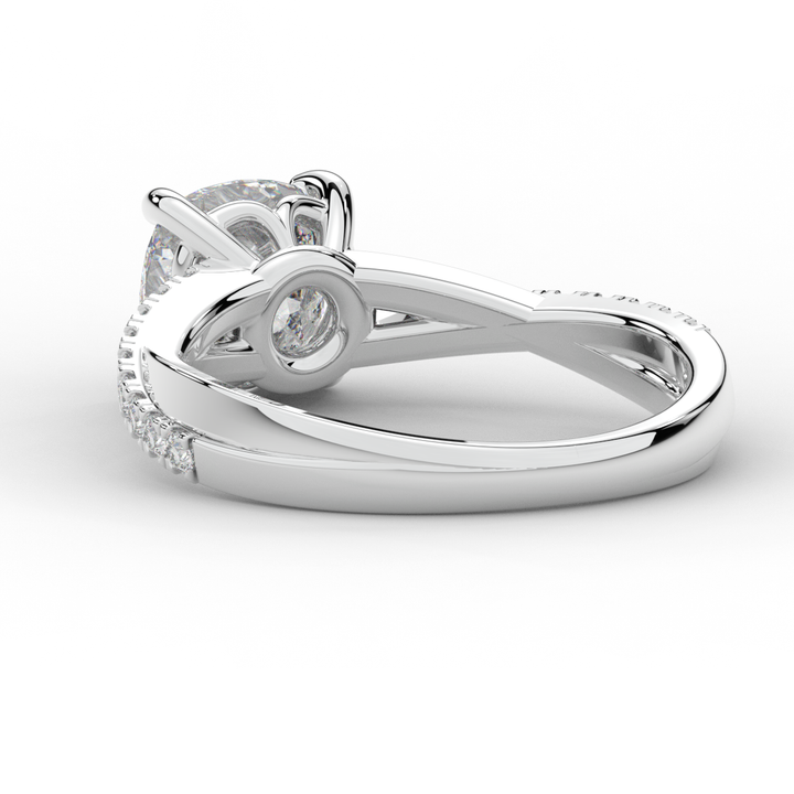 2.20CT.TW CUSHION LAB DIAMOND TWISTBAND ENGAGEMENT RING