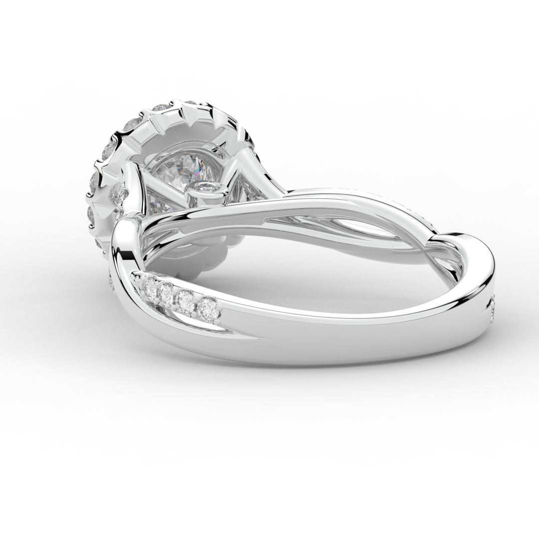 1.30CT.TW ROUND LAB DIAMOND ENGAGEMENT RING