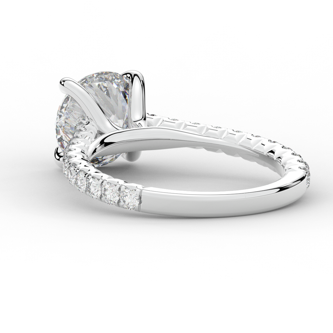 2.40CT.TW ROUND LAB DIAMOND ENGAGEMENT RING