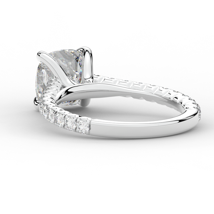 2.40CT.TW CUSHION LAB DIAMOND ENGAGEMENT RING