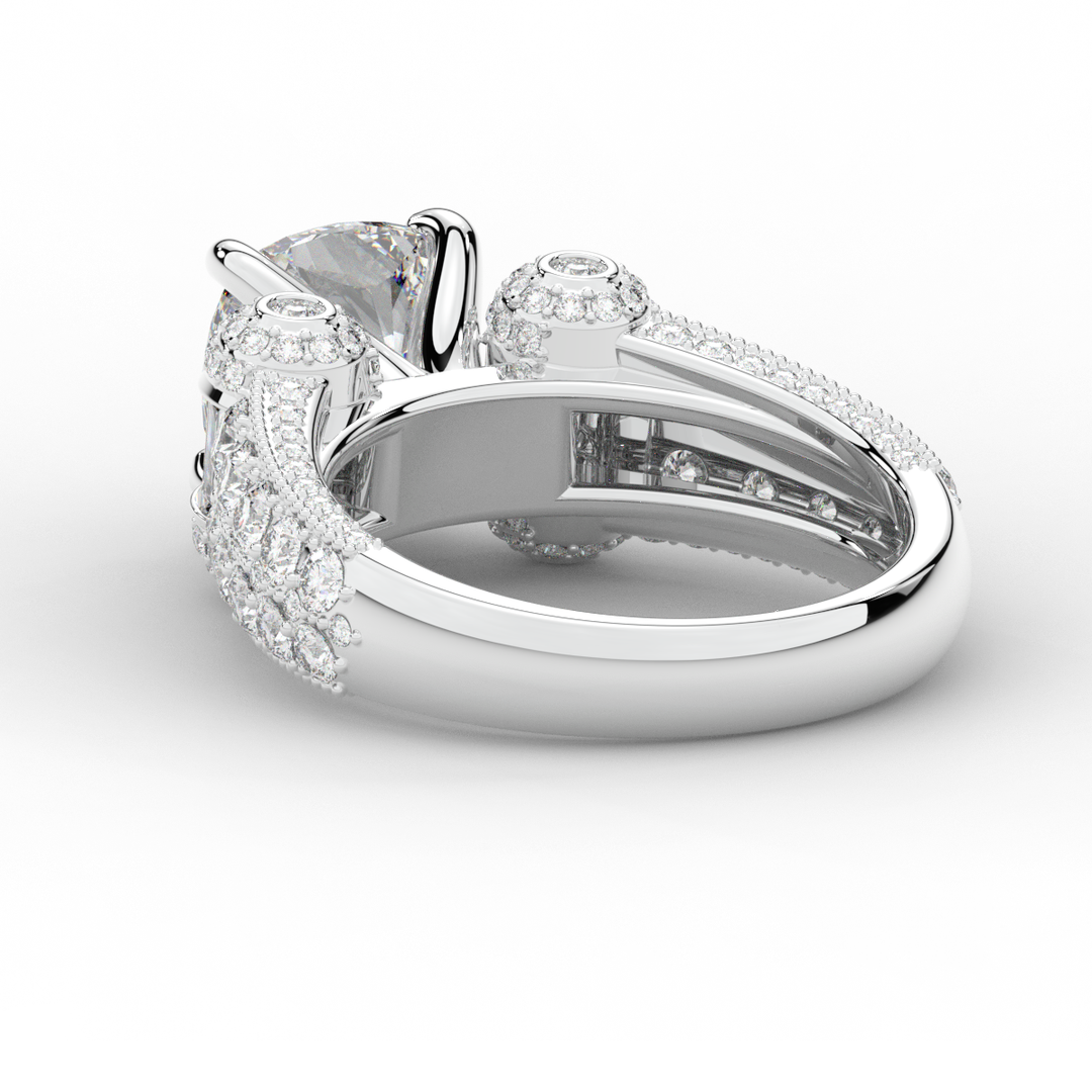 4.75CT.TW CUSHION LAB DIAMOND ENGAGEMENT RING