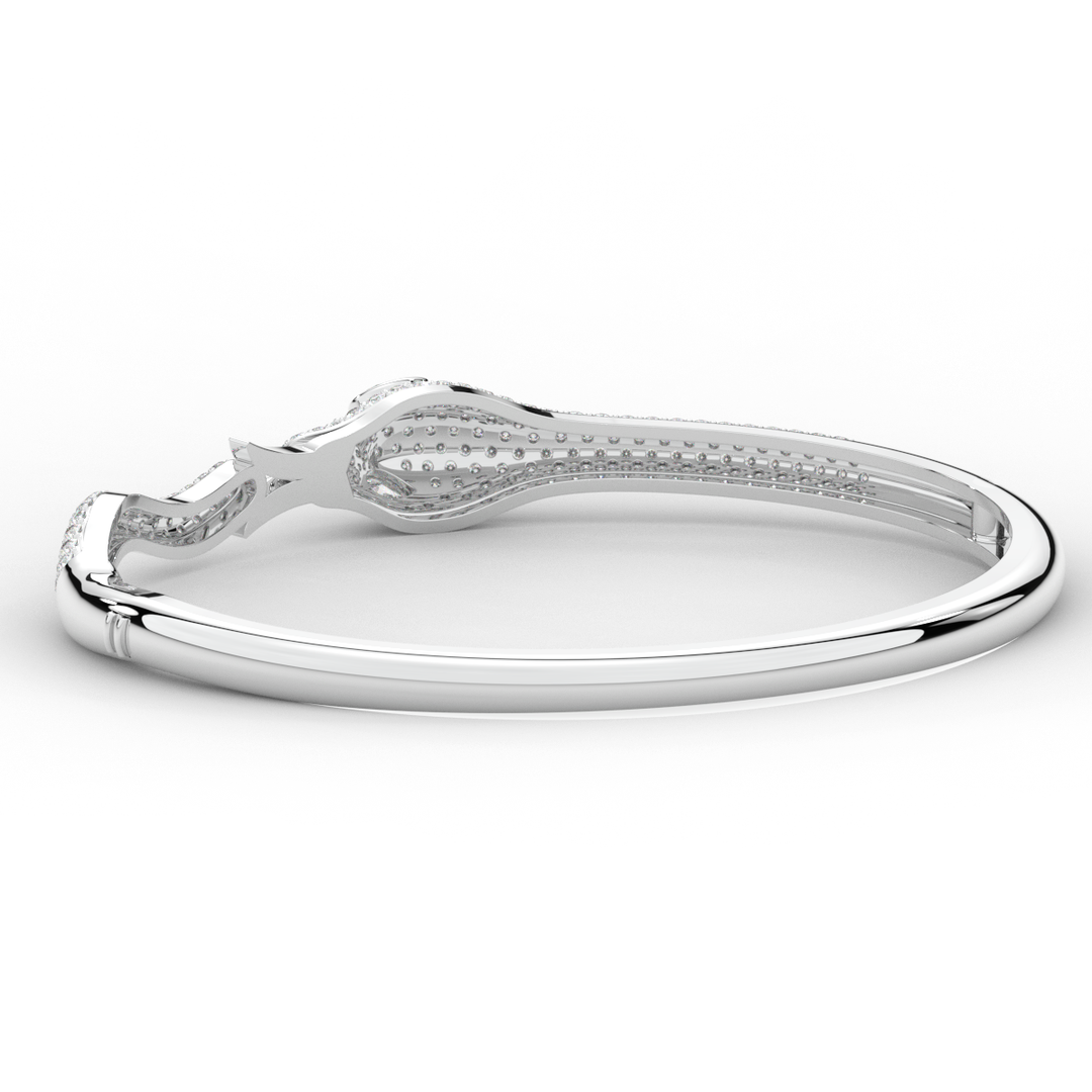 2.00CT.TW ROUND AND PEAR LAB DIAMOND SNAKE BANGLE