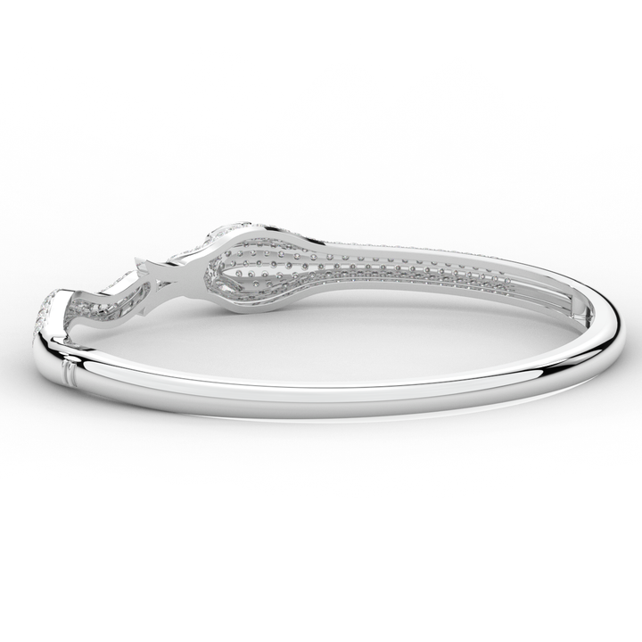 2.00CT.TW ROUND AND PEAR LAB DIAMOND SNAKE BANGLE