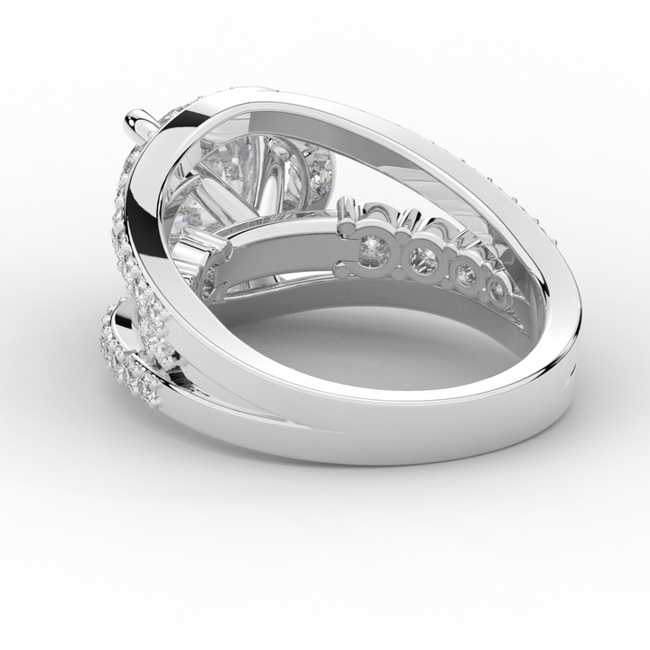 3.30CT.TW ROUND LAB DIAMOND ENGAGEMENT RING