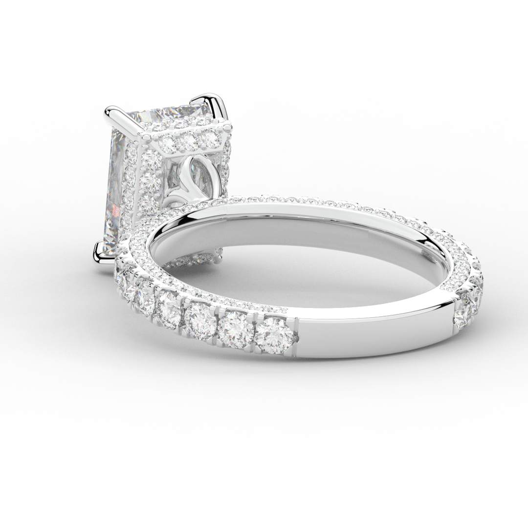 3.00CT.TW RADIANT LAB DIAMOND ENGAGEMENT RING