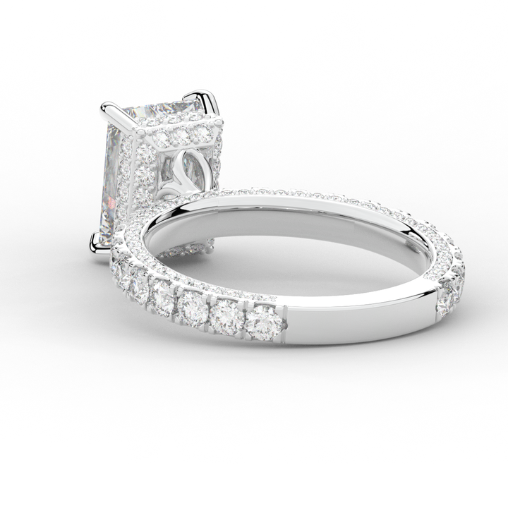 3.00CT.TW RADIANT LAB DIAMOND ENGAGEMENT RING