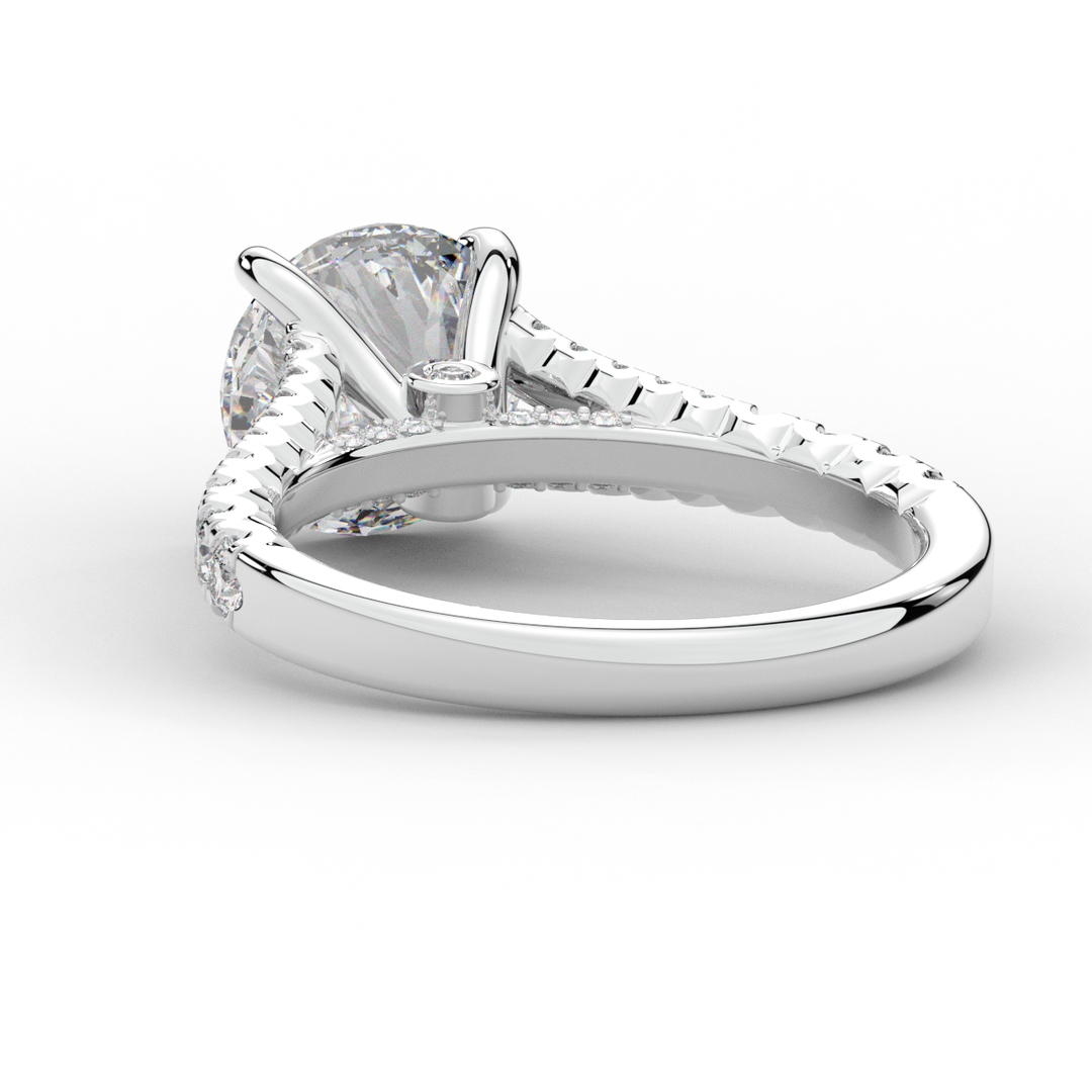 2.45CT.TW ROUND LAB DIAMOND ENGAGEMENT RING