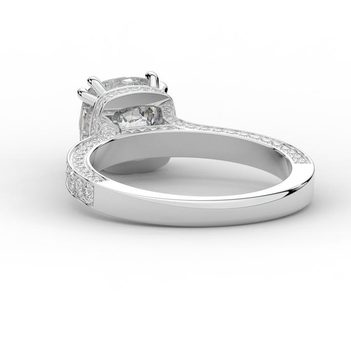 2.60CT.TW CUSHION LAB DIAMOND SOLITAIRE ENGAGEMENT RING