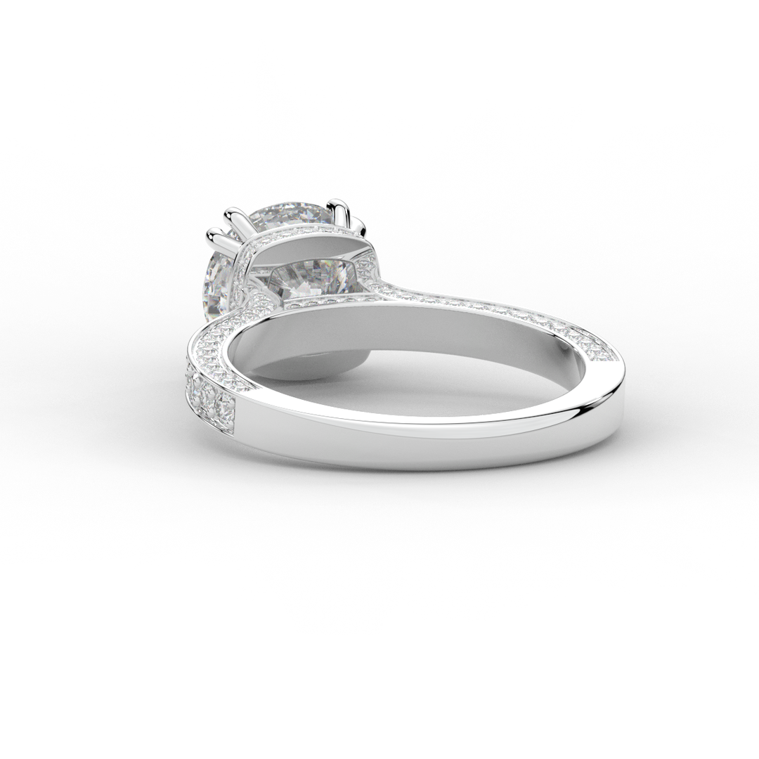 2.60CT.TW ROUND LAB DIAMOND SOLITAIRE ENGAGEMENT RING