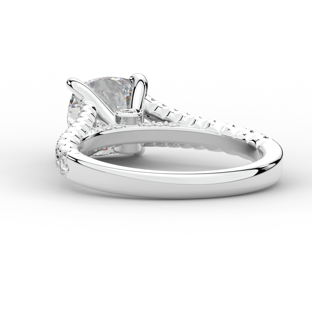 2.45CT.TW CUSHION LAB DIAMOND ENGAGEMENT RING