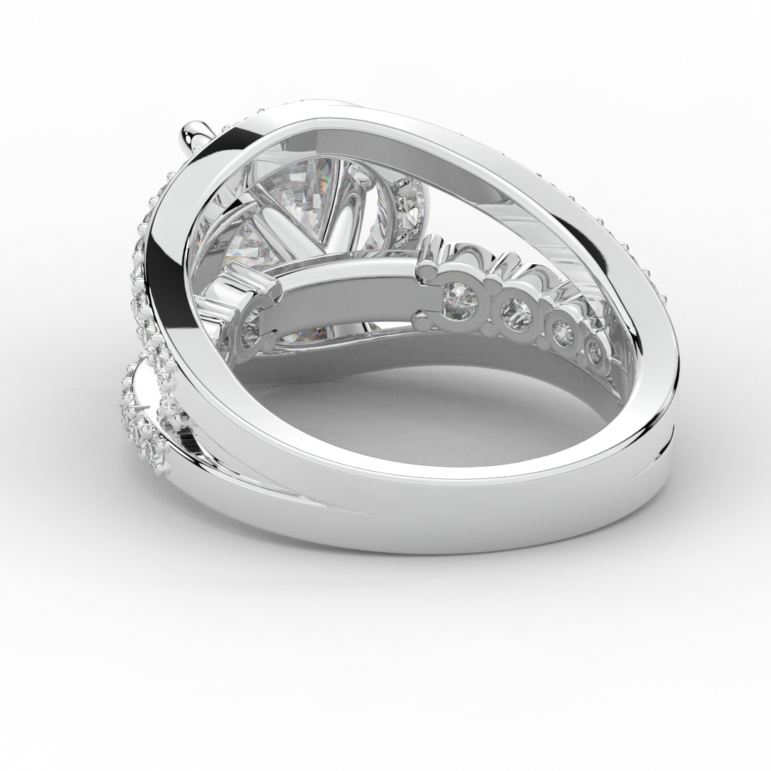 3.30CT.TW ROUND LAB DIAMOND ENGAGEMENT RING