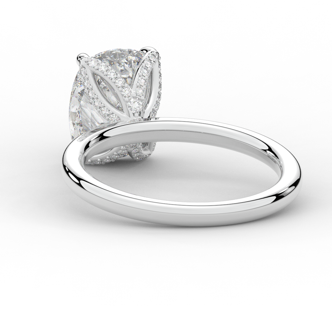 3.10CT.TW CUSHION LAB DIAMOND ENGAGEMENT RING