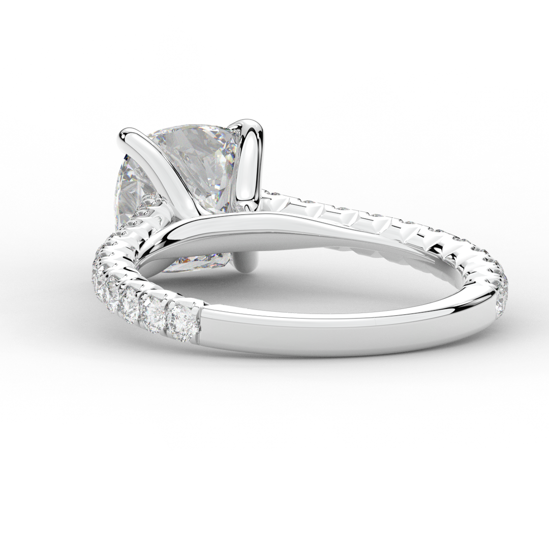 2.40CT.TW CUSHION LAB DIAMOND ENGAGEMENT RING