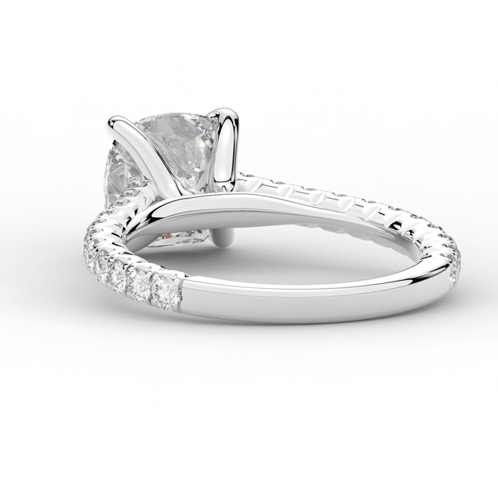 2.40CT.TW CUSHION LAB DIAMOND ENGAGEMENT RING