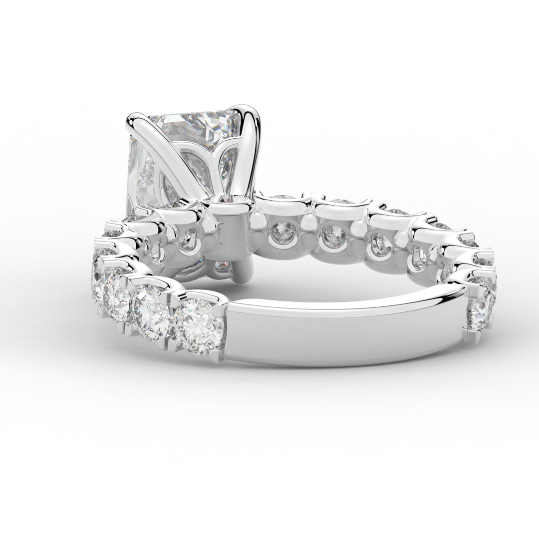 4.35CT.TW EMERALD CUT LAB DIAMOND ENGAGEMENT RING