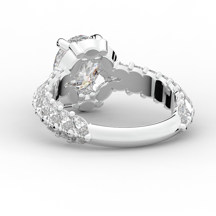 3.10CT.TW OVAL LAB DIAMOND HALO ENGAGEMENT RING