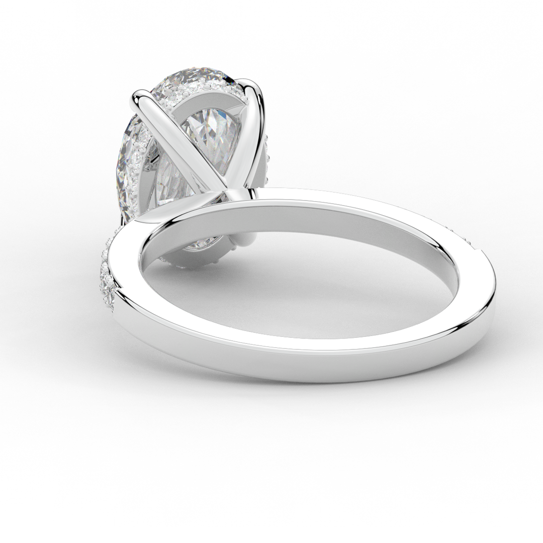 2.70CT.TW OVAL LAB DIAMOND SOLITAIRE ENGAGEMENT RING