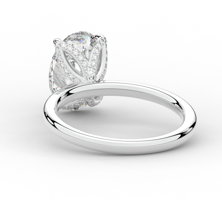 3.10CT.TW OVAL LAB DIAMOND ENGAGEMENT RING