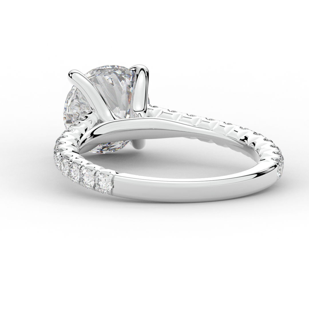 2.40CT.TW ROUND LAB DIAMOND ENGAGEMENT RING