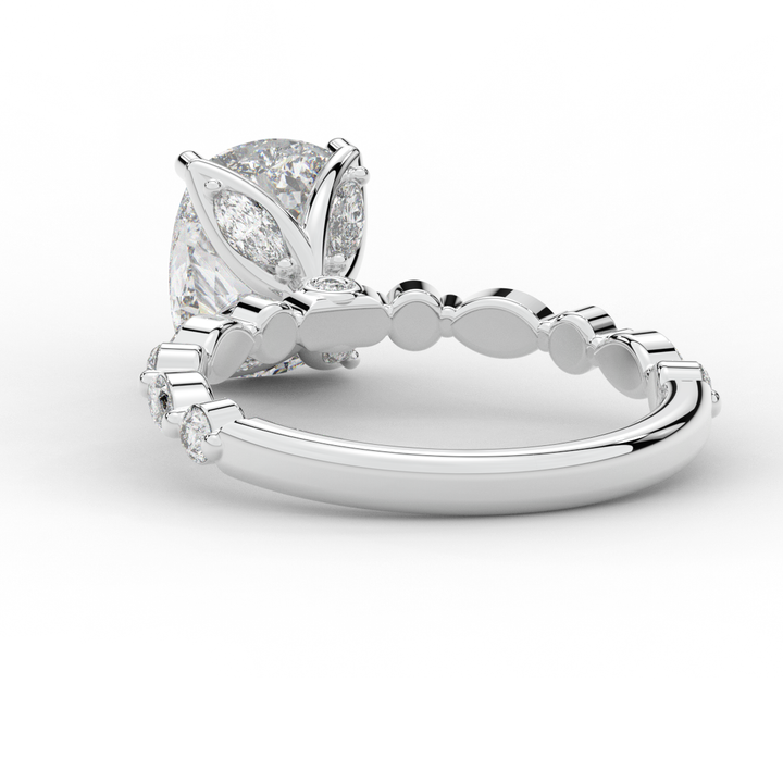 2.60CT.TW CUSHION LAB DIAMOND SOLITAIRE ENGAGEMENT RING