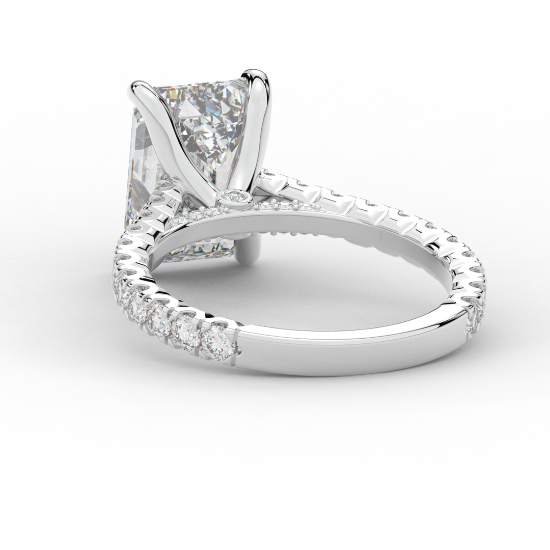 4.25CT.TW EMERALD CUT LAB DIAMOND SOLITAIRE ENGAGEMENT RING