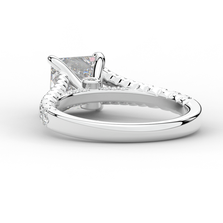 2.45CT.TW PRINCESS LAB DIAMOND ENGAGEMENT RING