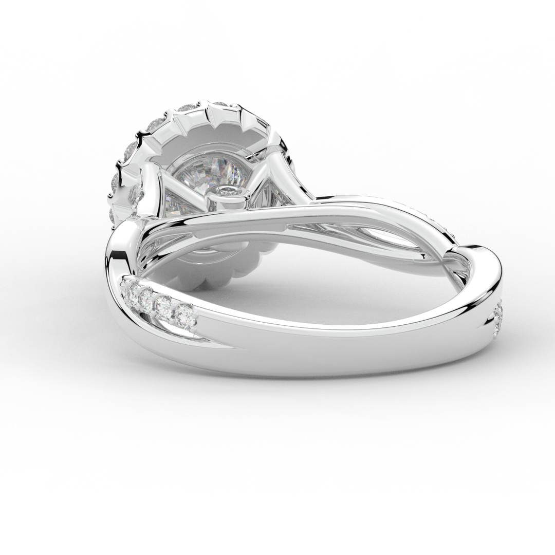 1.30CT.TW ROUND LAB DIAMOND ENGAGEMENT RING