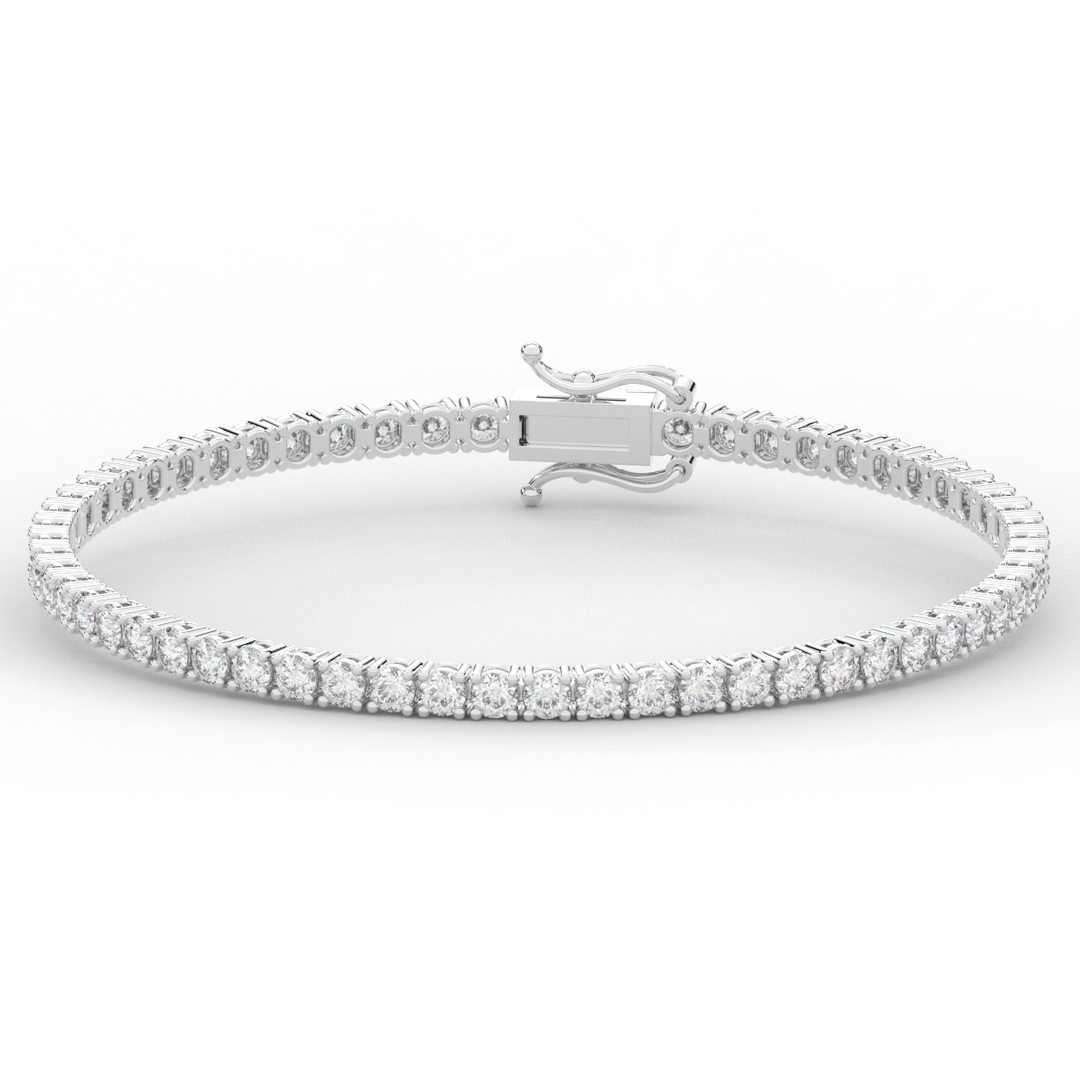 5.00CT.TW ROUND LAB DIAMOND TENNIS BRACELET