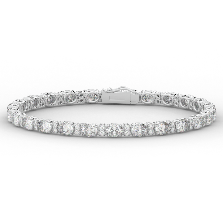 9.25CT.TW OVAL AND ROUND LAB DIAMOND TENNIS BRACELET - Nazarelle