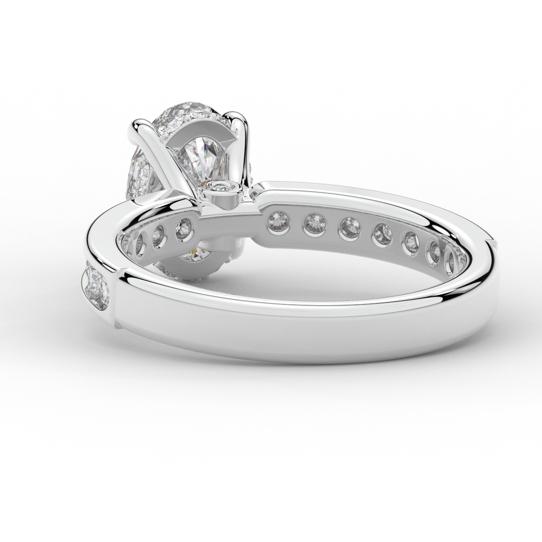 1.95CT.TW OVAL LAB DIAMOND UNDERHALO ENGAGEMENT RING