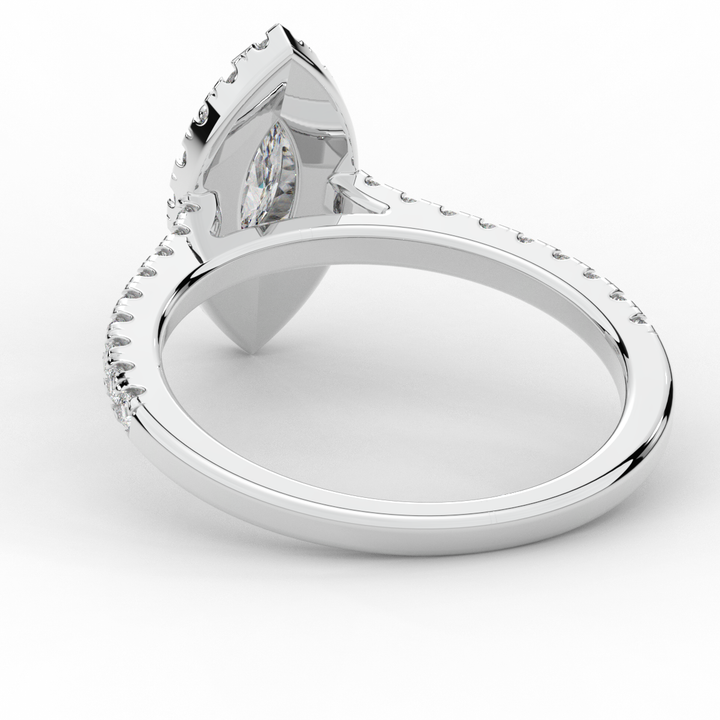 0.80CT.TW MARQUISE LAB DIAMOND HALO ENGAGEMENT RING