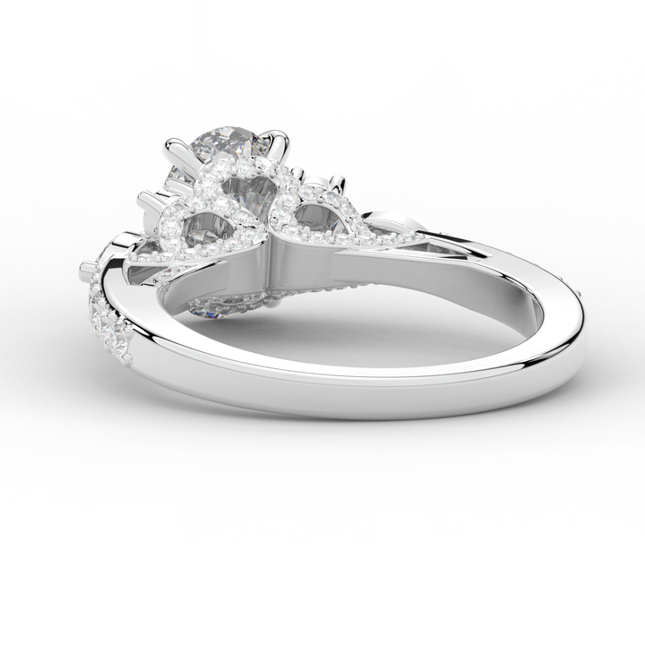 1.35CT.TW OVAL LAB DIAMOND ENGAGEMENT RING