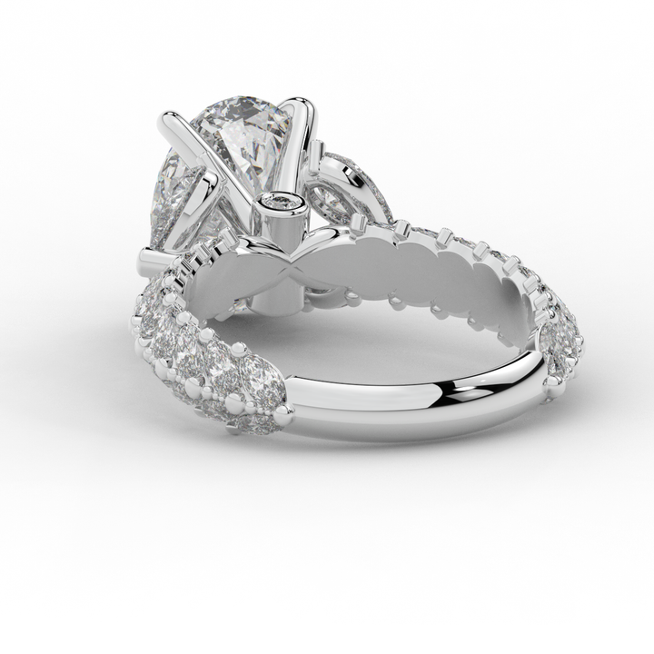 5.25CT.TW OVAL LAB DIAMOND HALO ENGAGEMENT RING