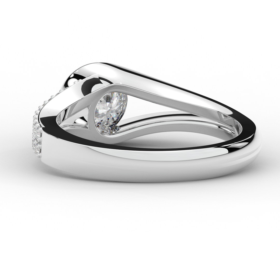 1.10CT.TW ROUND LAB DIAMOND SOLITAIRE ENGAGEMENT RING