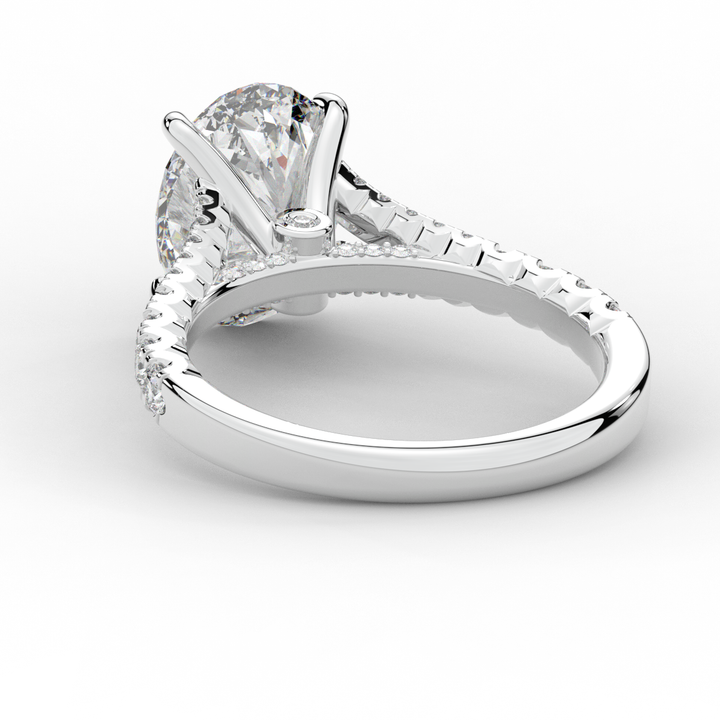 3.45CT.TW OVAL LAB DIAMOND ENGAGEMENT RING