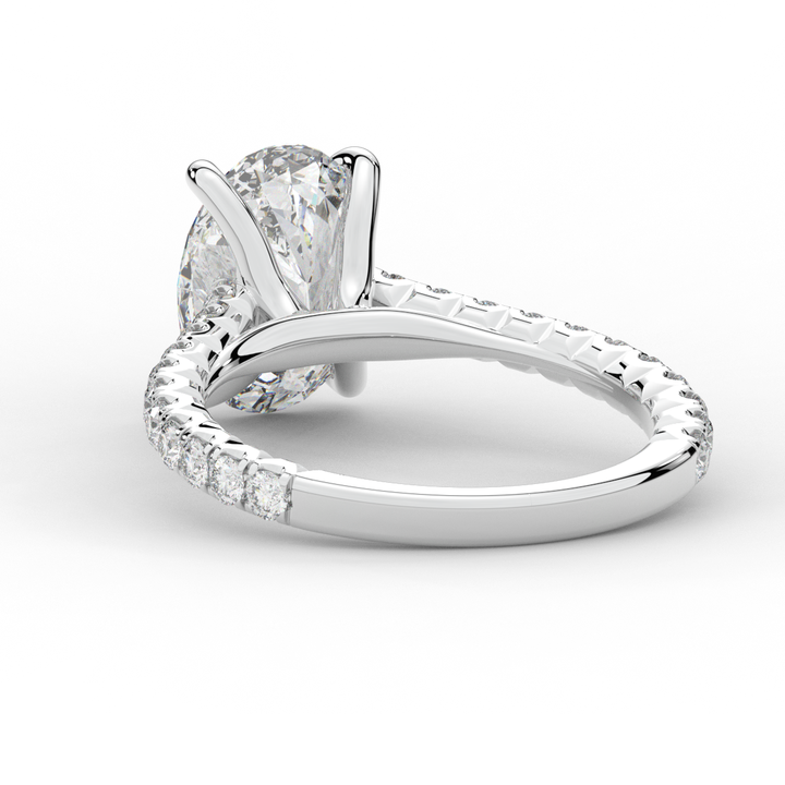 2.40CT.TW OVAL LAB DIAMOND ENGAGEMENT RING